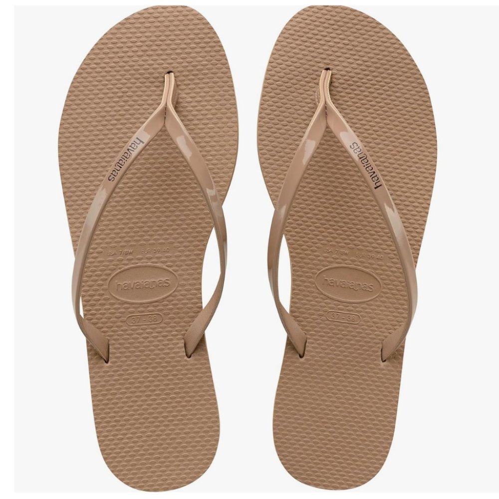 Women's Havaianas You Metallic Flip Flops-Rose Gold